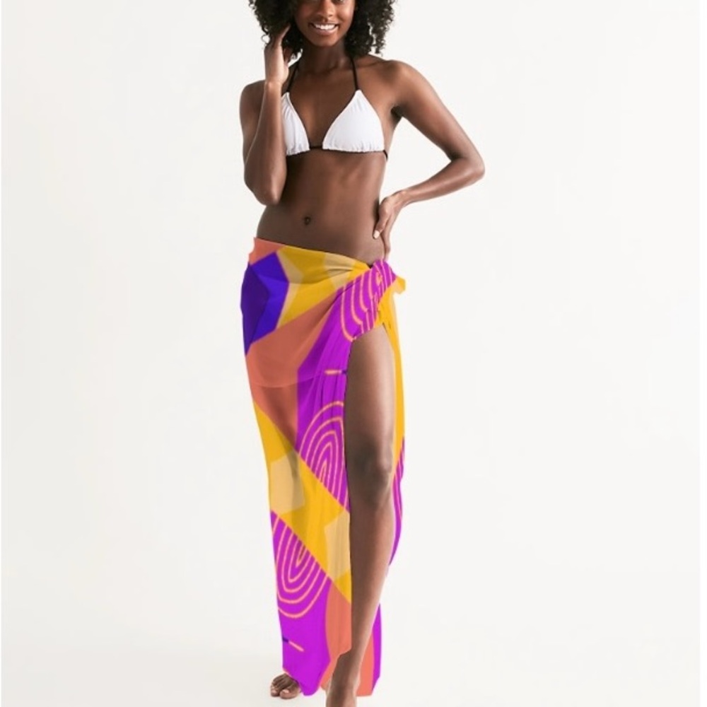 Vibrant Multicolor Swim Sarong